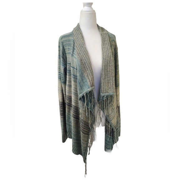 Wet Seal Long Sleeve Open Cardigan Sweater Women’s Fringe on Front Made U.S.A - Picture 2 of 16